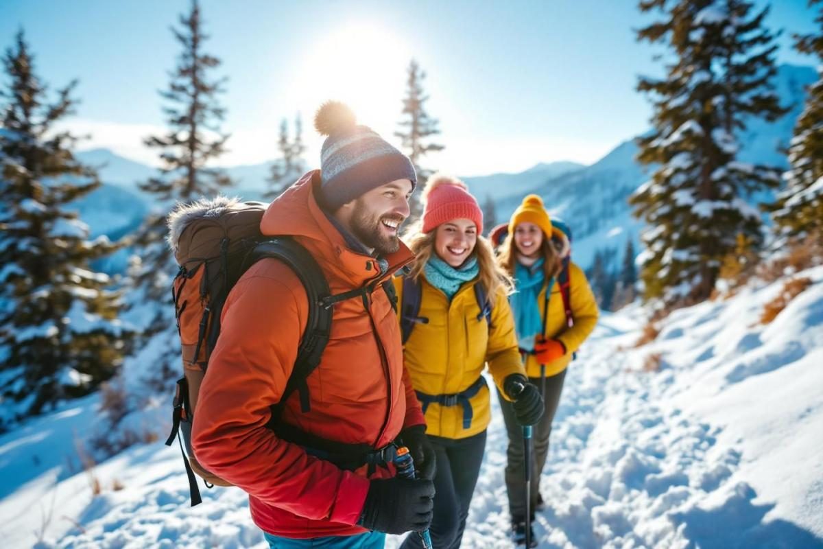 Randonnée et balade en raquettes à la montagne entre amis : guide complet