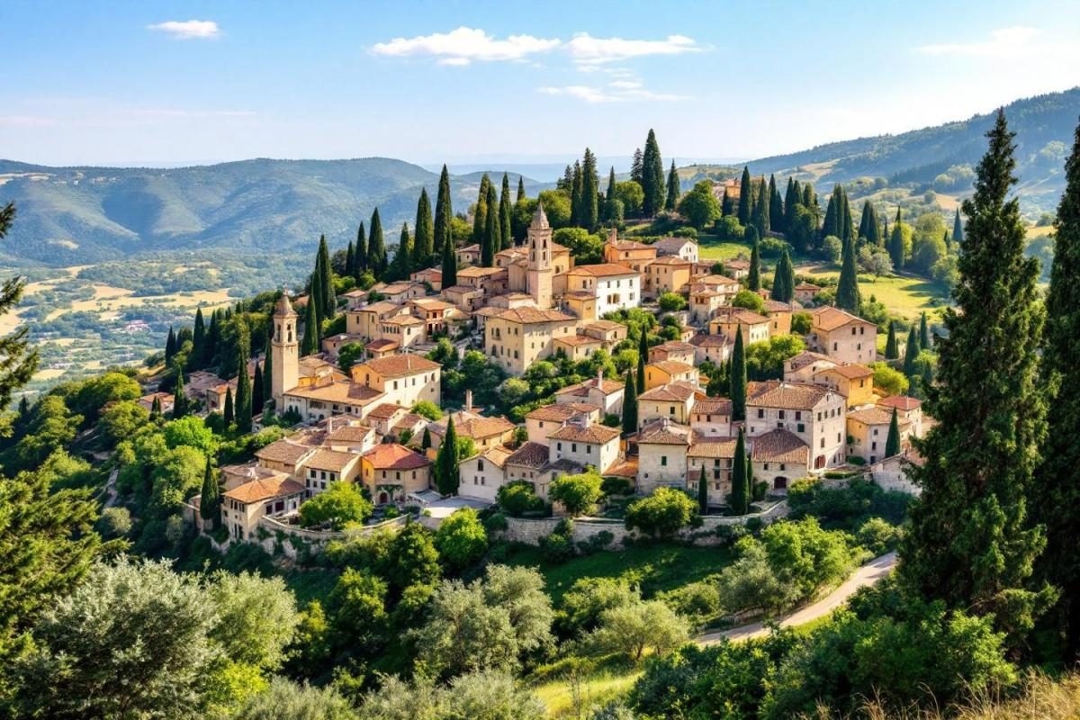 Ce village provençal aux airs de Toscane avec ses collines dorées et cyprès élancés